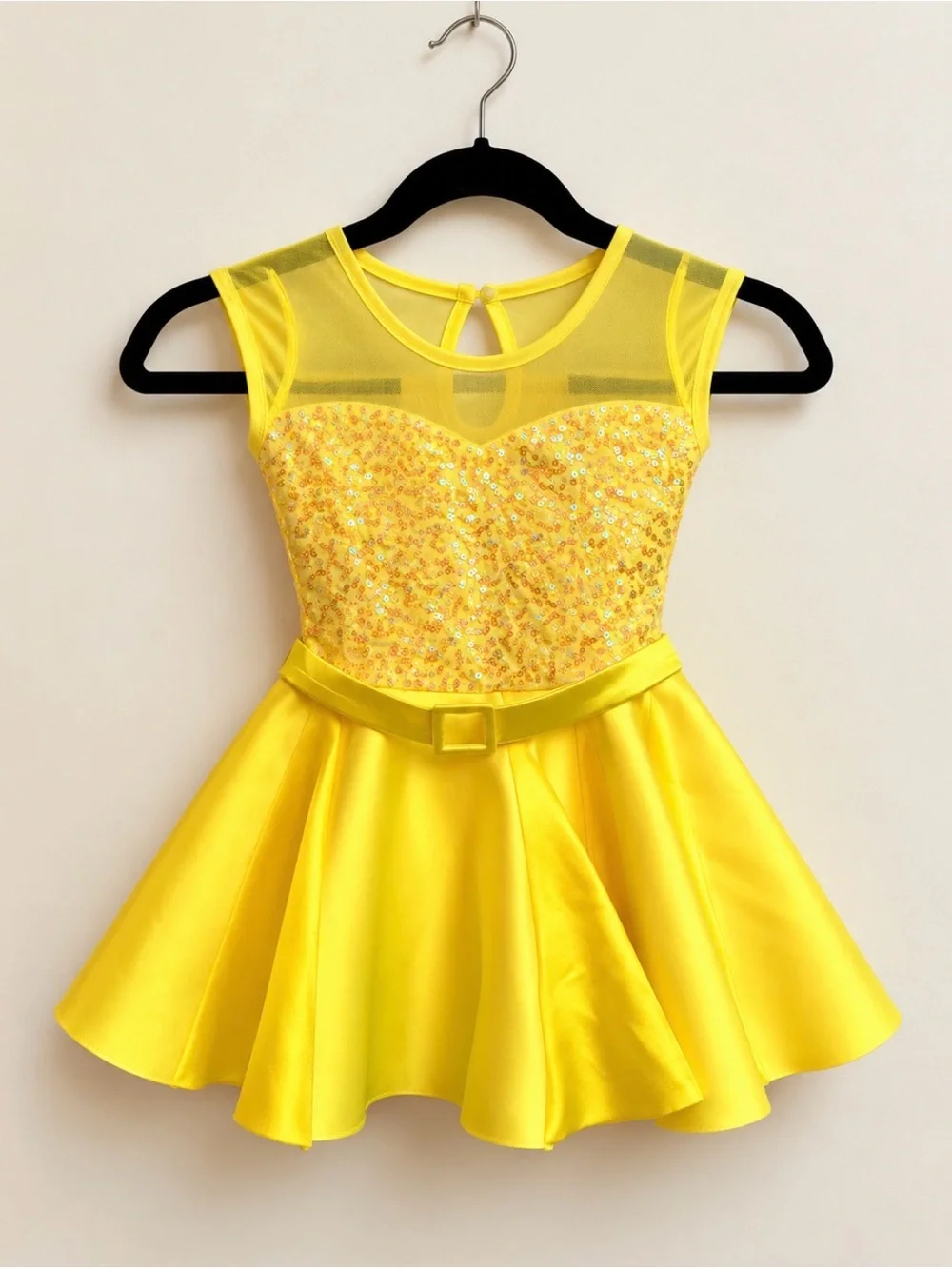 Weissman Yellow Sequin Dance Costume Dress